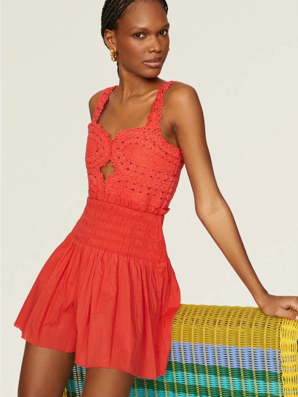 Camila Pleating Romper Sea New York